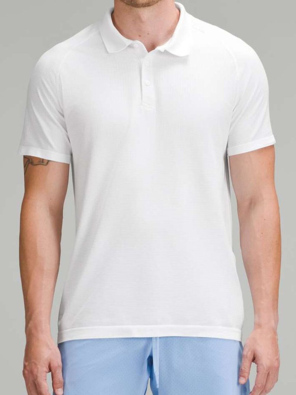 Lululemon Metal Vent Tech Polo Shirt White / White/Gray size L